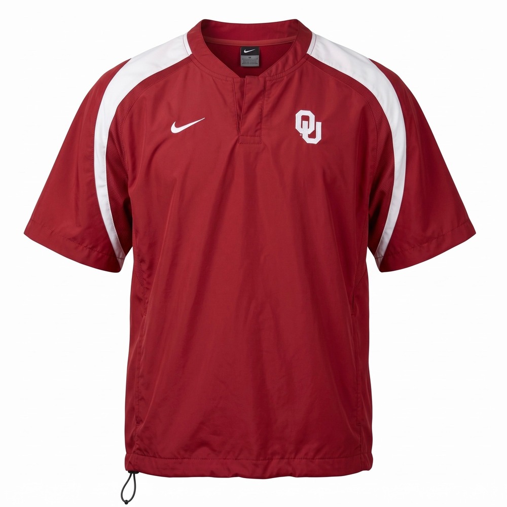 Nike Oklahoma Sooners Mens Small Red Short Sleeve Windshirt Pullover 389381-698